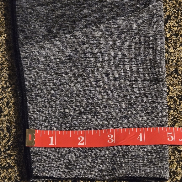 Pink Sport Heathered Gray and Black Wave Panel Colorblock Leggings Women's L - Picture 12 of 12